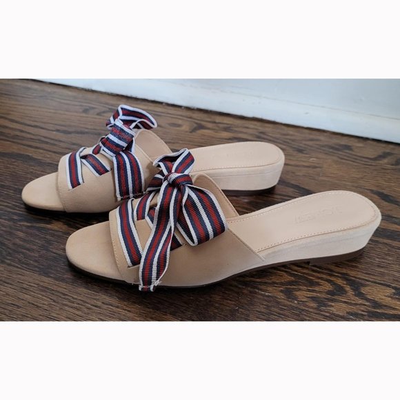 NWT J. Crew Lace-up Bow Mini wedges (Sz 6.5) - Picture 3 of 7